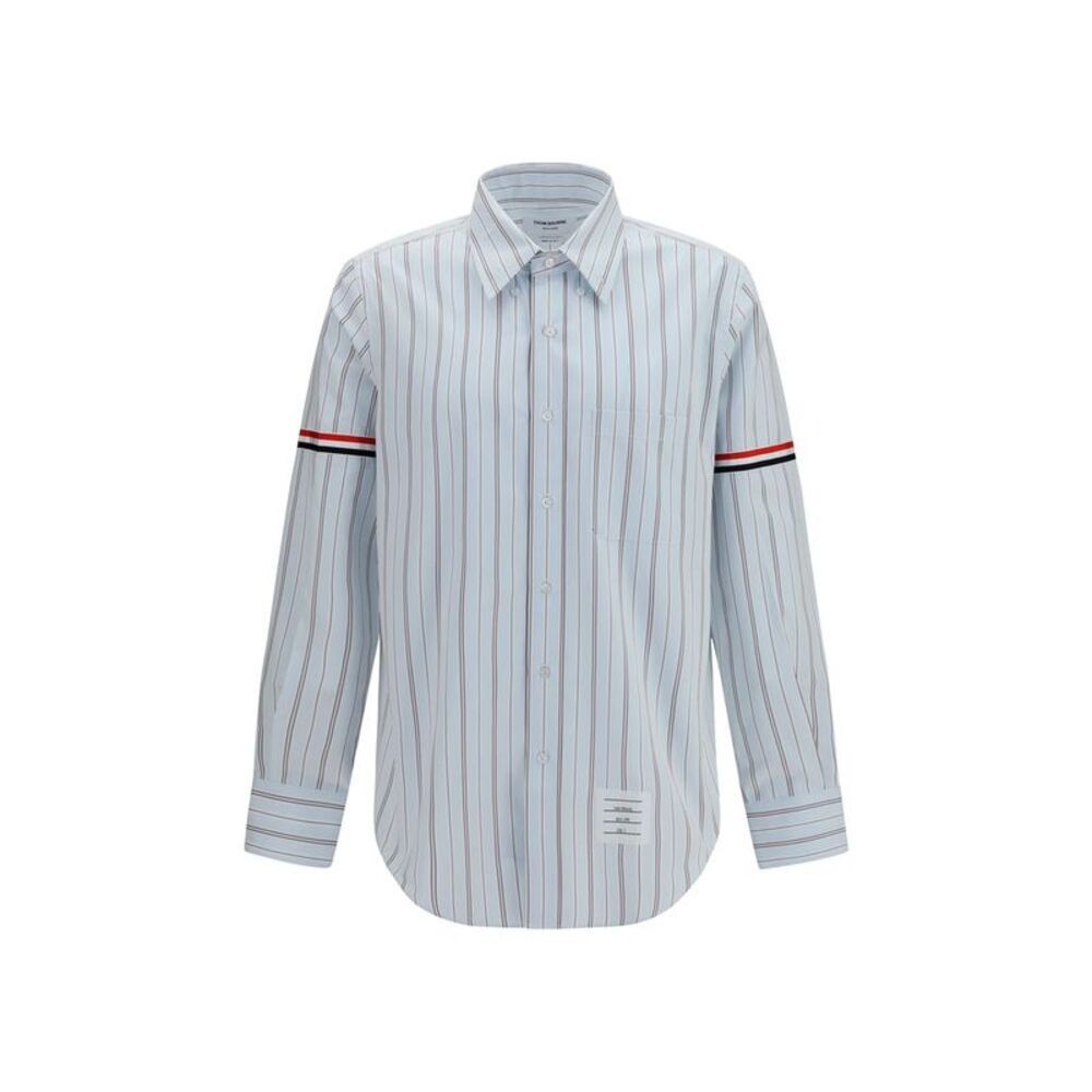 Thom Browne Blue Cotton Dress Men's Shirt